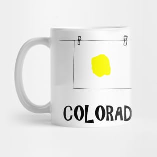 A funny map of Colorado Mug